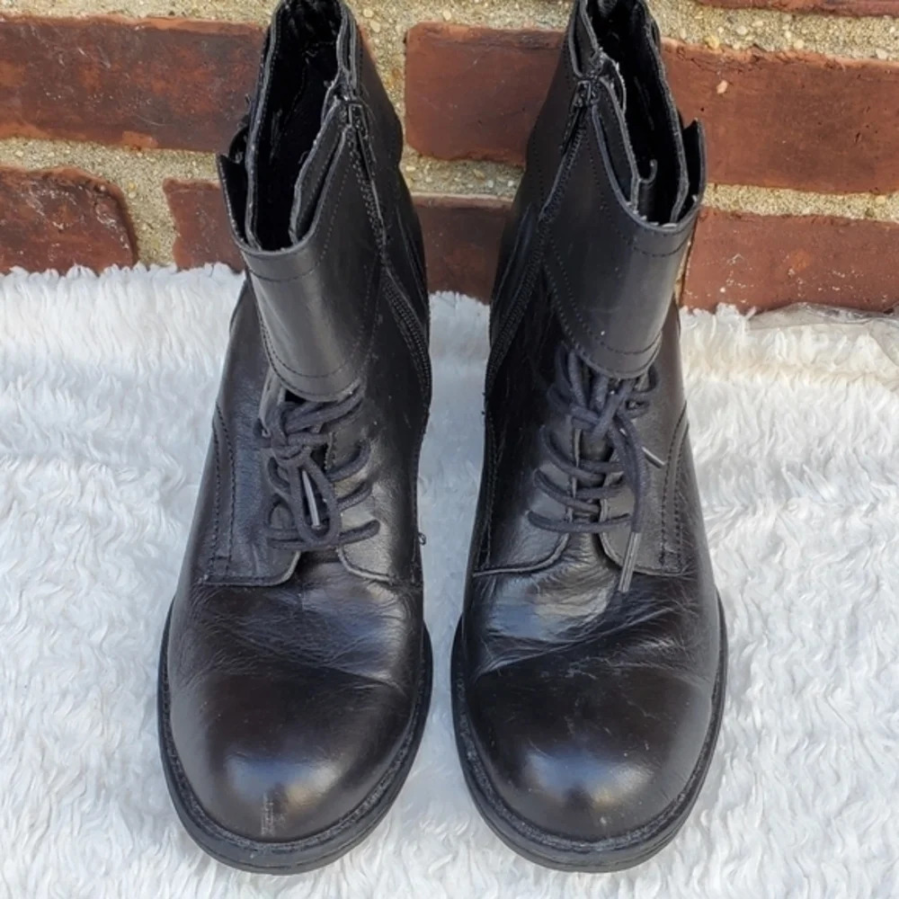 Bøc leather faux tie Ankle boots 9 - Picture 9 of 12